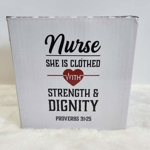 Nib Nurse Strength Dignity White Black Ceramic Coffee Cup Mug 12 Oz - Picture 10 of 12